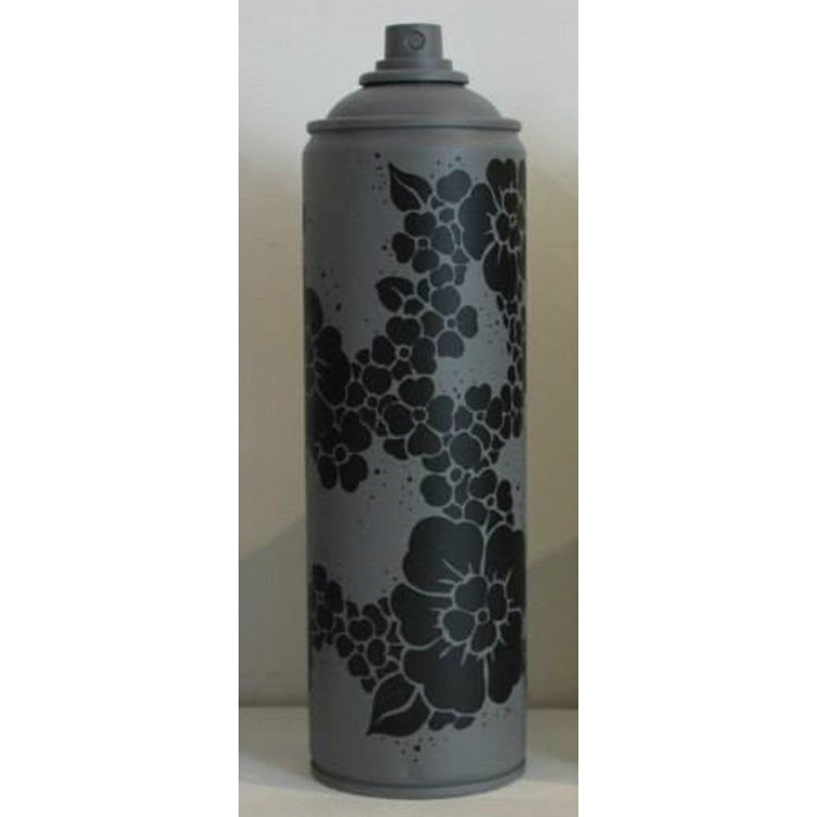 Flower Can - Grey by David Stevenson