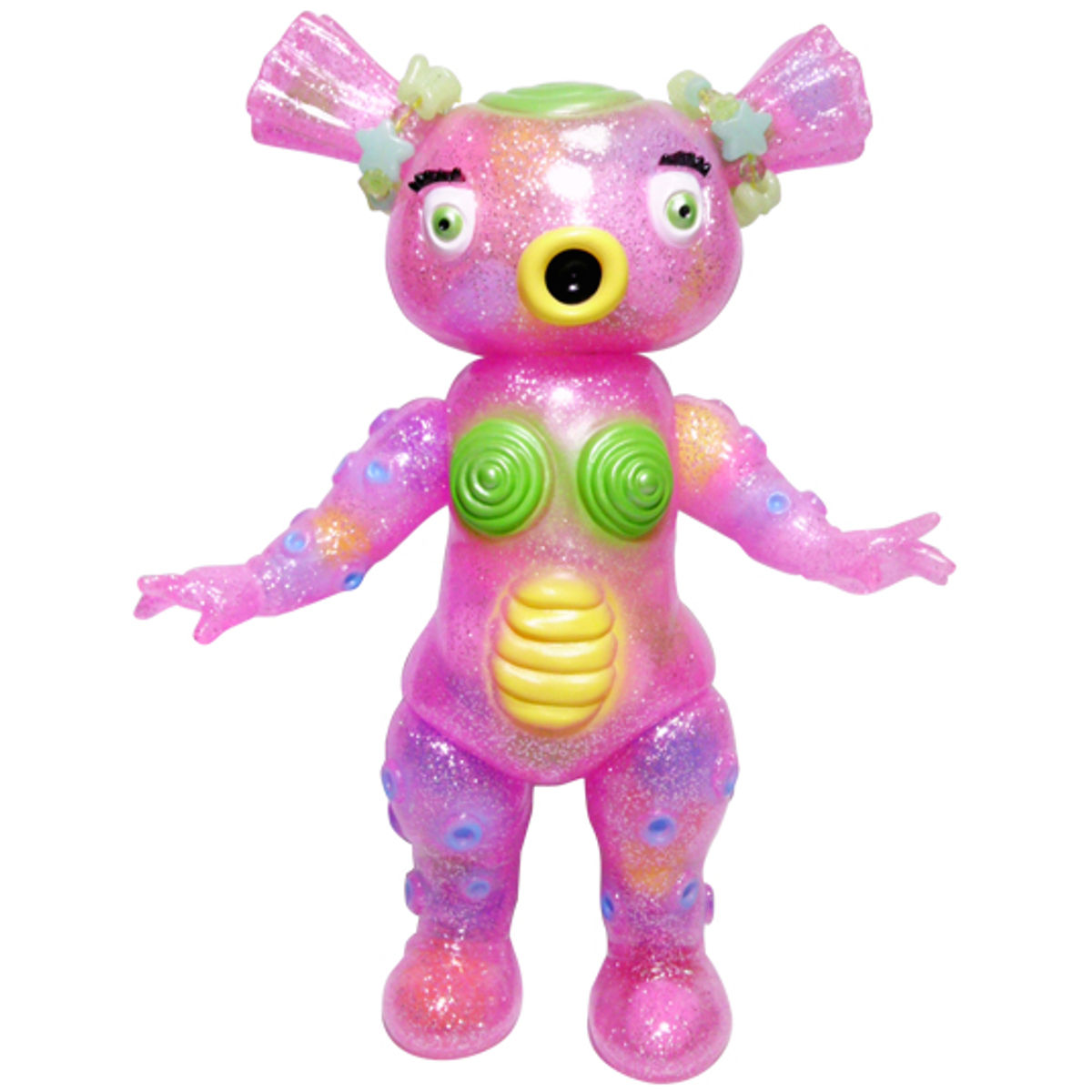 Pikopiko Monster Series  small evil beast Mucho Pink clear lame
