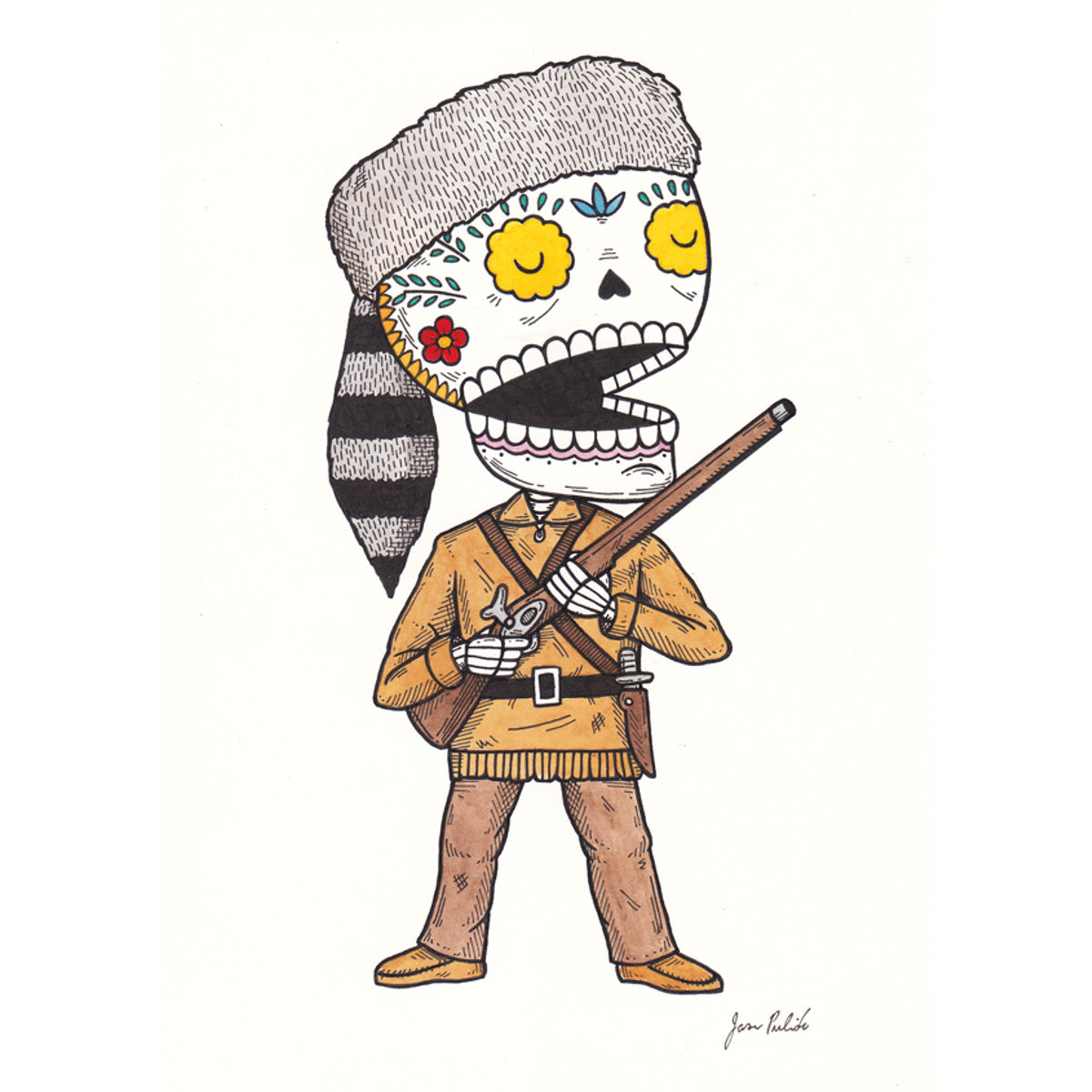 Davy Crockett Calavera