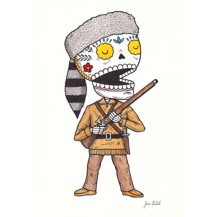 Davy Crockett Calavera by Jose Pulido