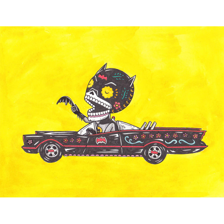 Old Batman Calavera by Jose Pulido