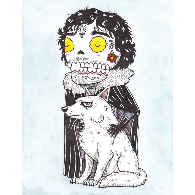 Jon Snow Calavera by Jose Pulido