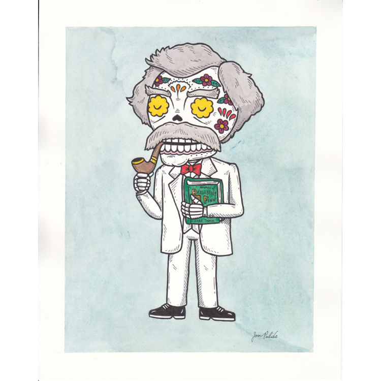 Mark Twain Calavera by Jose Pulido