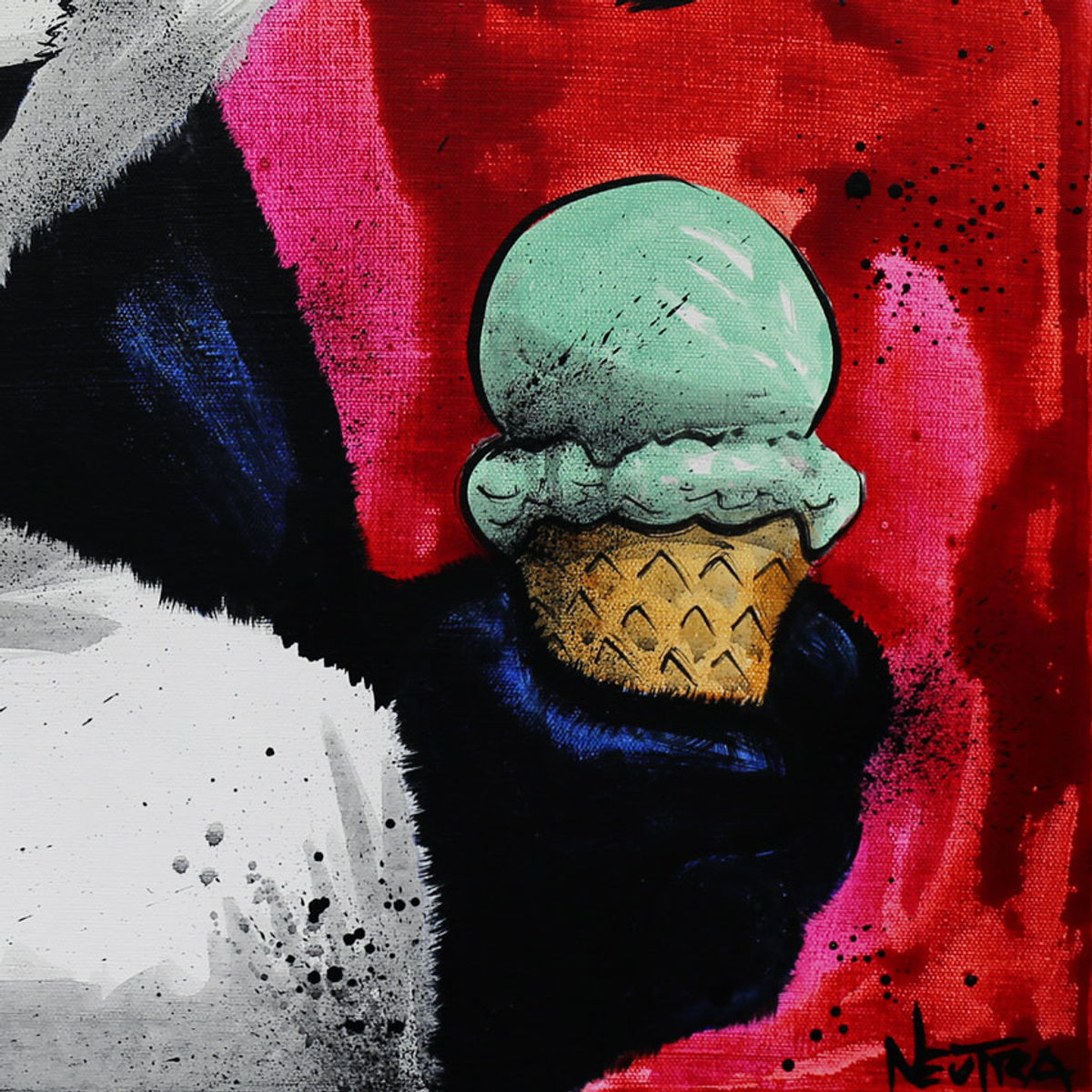 Sweet Treat With Panda - Original Painting