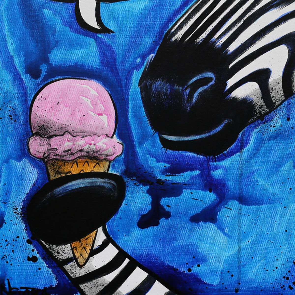 Sweet Treat With Zebra - Original Painting