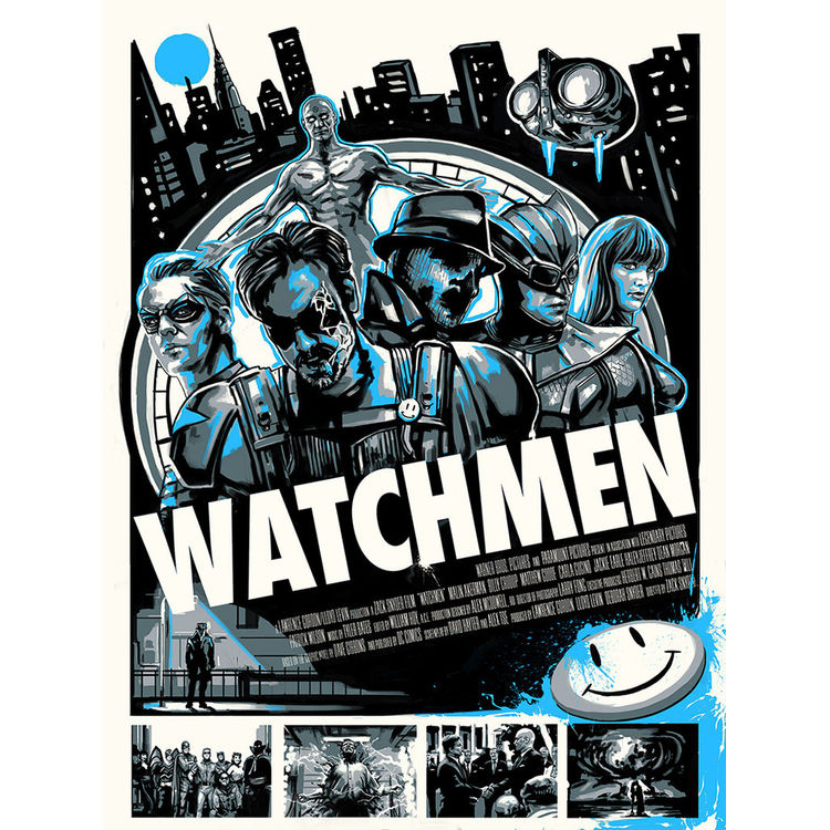 The Watchmen - Blue Metallic Variant by Robert Bruno