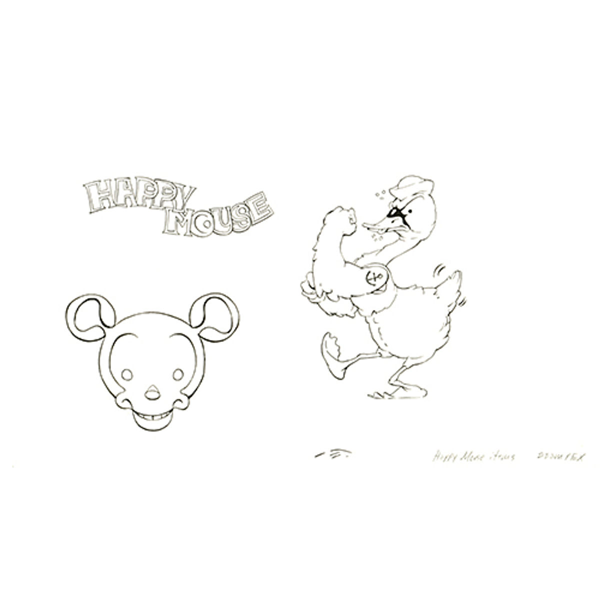 HAPPY MOUSE (SMEKDAY PG 100) UNFRAMED
