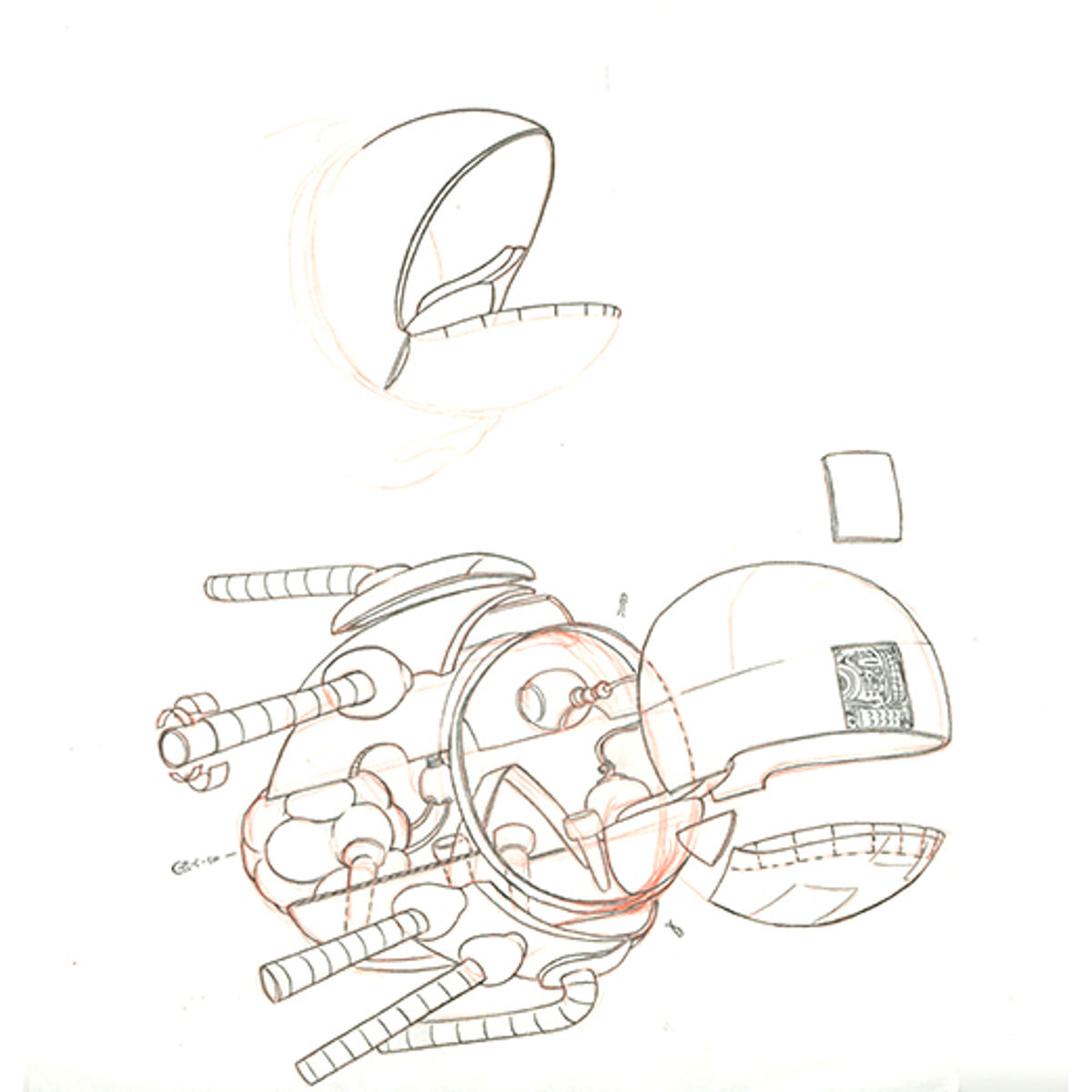 SPACESHIP SKETCH (SMEK PG 299) UNFRAMED
