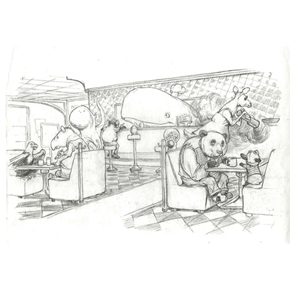 THERE WAS A LOT OF PEPPER (CHU'S DAY PG 12-13) UNFRAMED