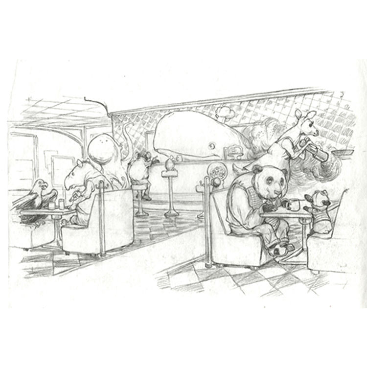 THERE WAS A LOT OF PEPPER (CHU'S DAY PG 12-13) UNFRAMED by Adam Rex