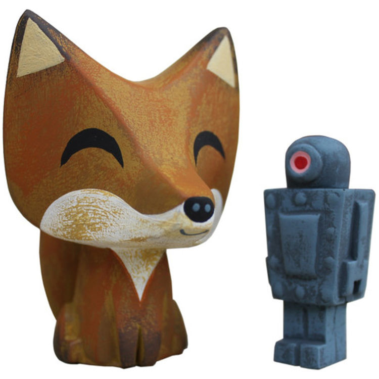 Fox and Robot resin set - OG version by Michelle Valigura