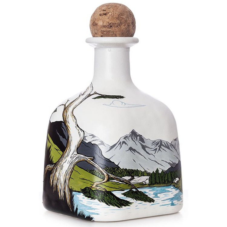 Hand Painted Patrón Tequila Bottle by Jon-Paul Kaiser