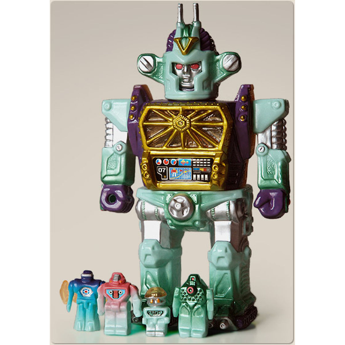 Commander Victor green set - set of Victor + mini robot 4 bodies
