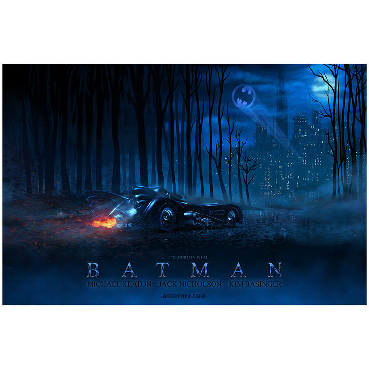 Charge of the Batmobile - Large Variant by Casey Callender