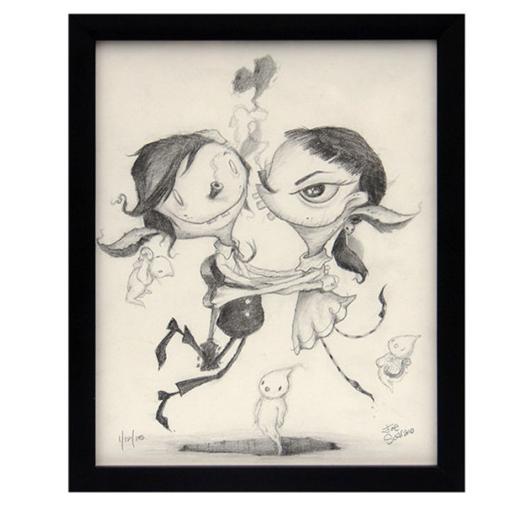When We Two Parted (drawing) by Joe Scarano