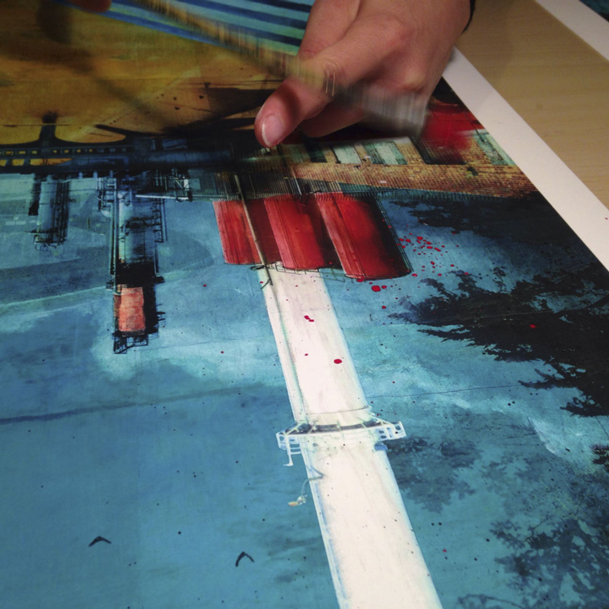 LA River Blues - Hand-Embellished Prints