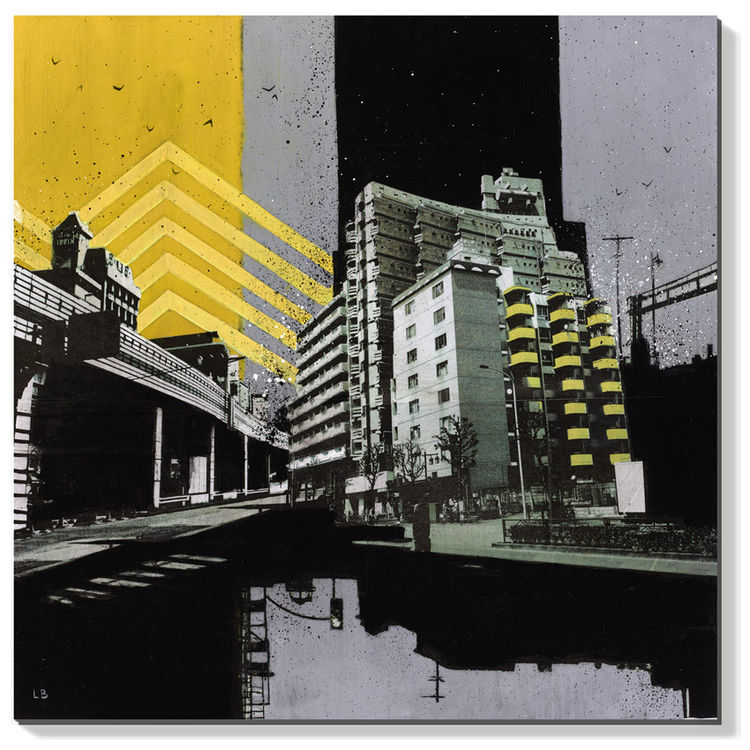 CMYK Triptych Yellow - Original Artwork by Liz Brizzi