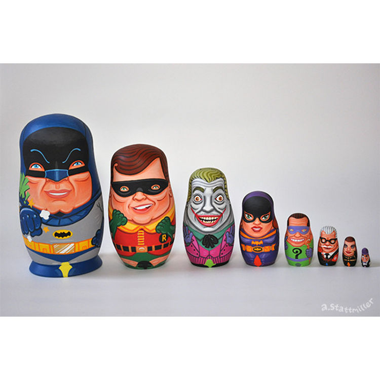 Batman Nesting Dolls by Andy Stattmiller
