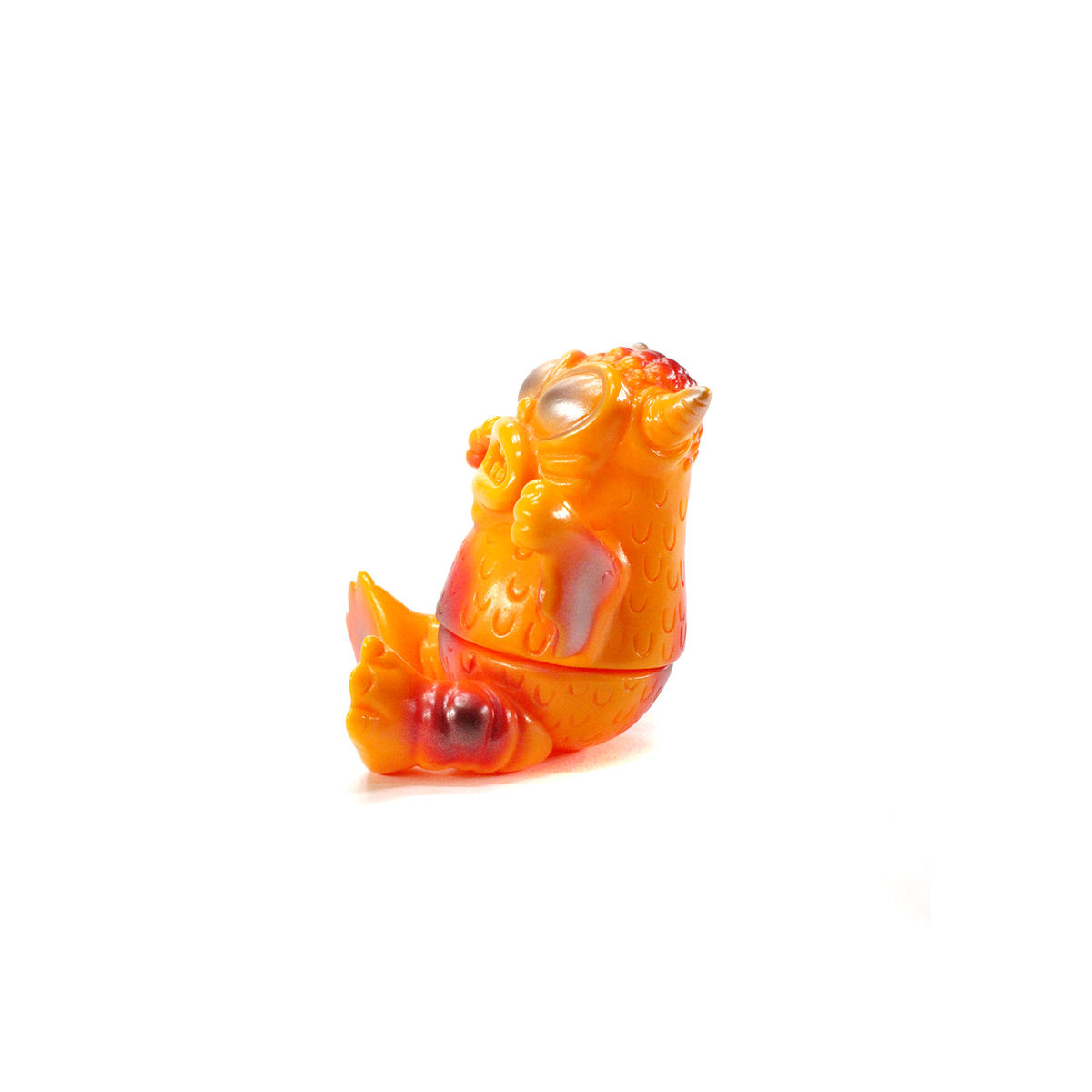 Sitting Mini Greasebat (Orange & Red)