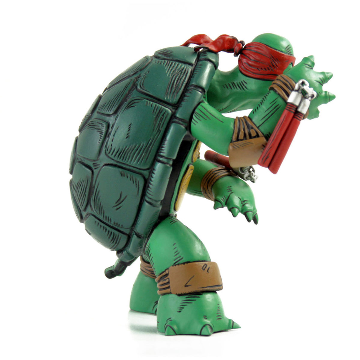 The First Turtle Figure (Color Version with Red Mask)