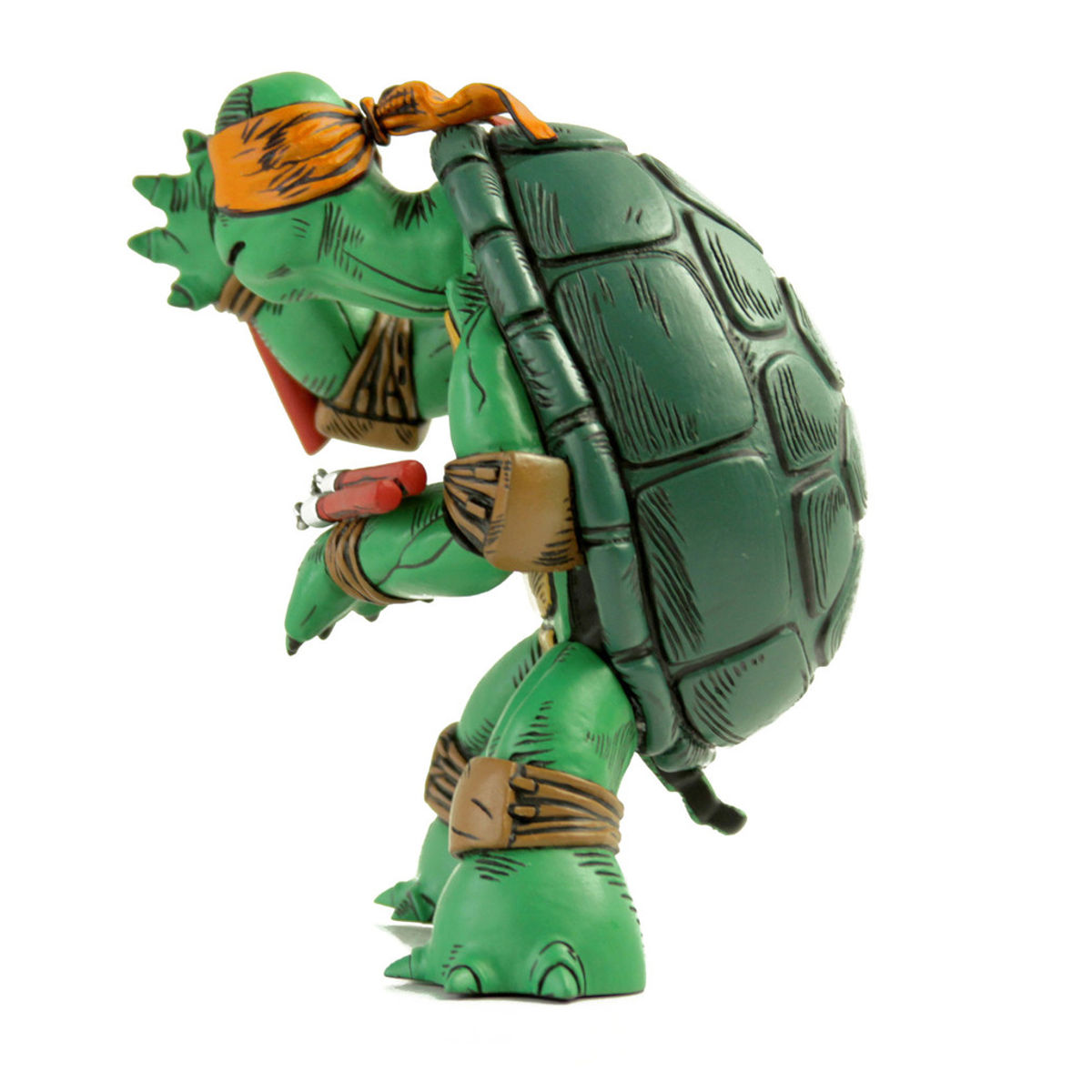 The First Turtle Figure (Color Version with Orange Mask)