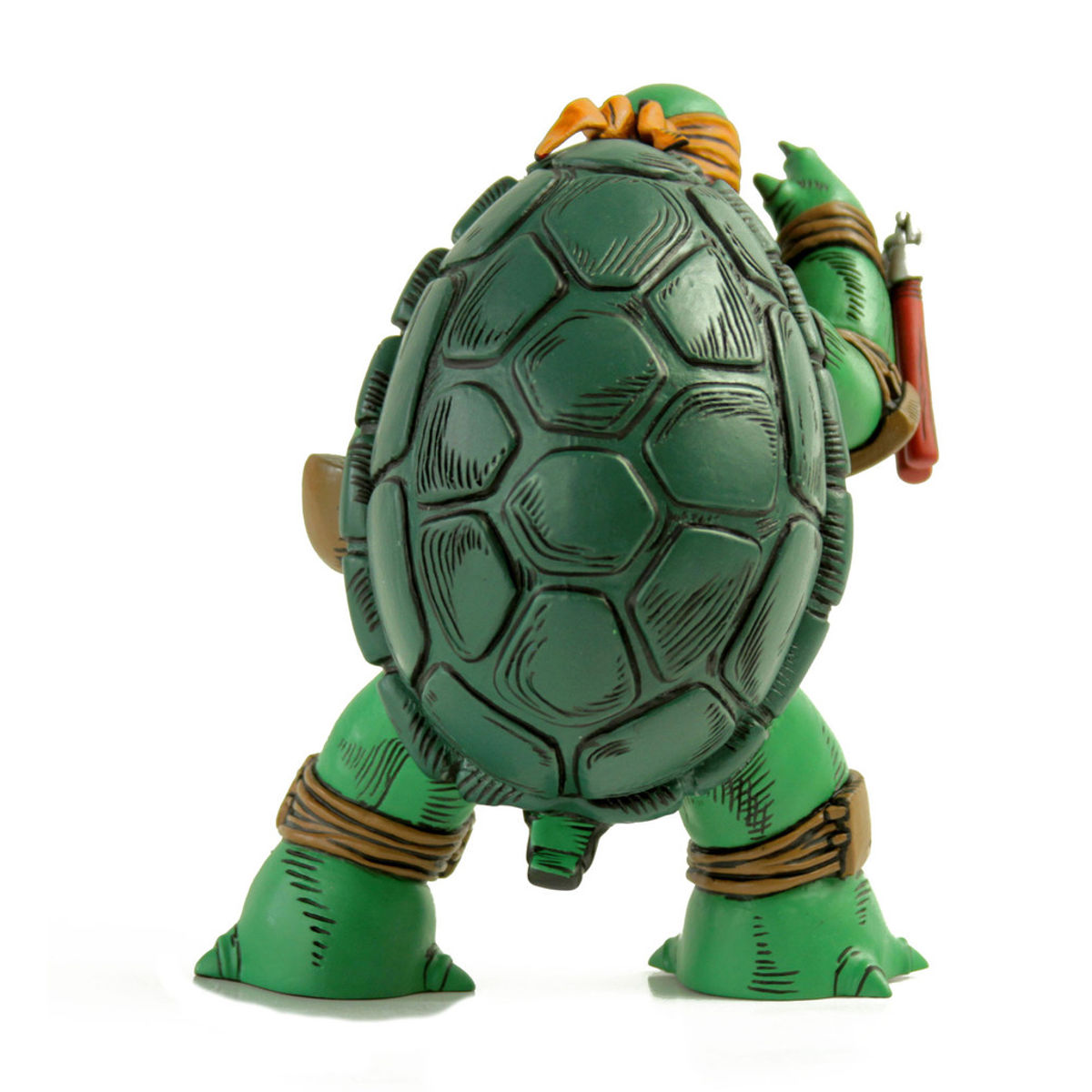 The First Turtle Figure (Color Version with Orange Mask)
