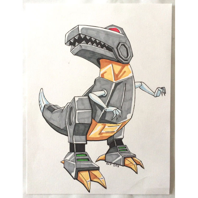 "Grimlock" original marker drawing by Rufus