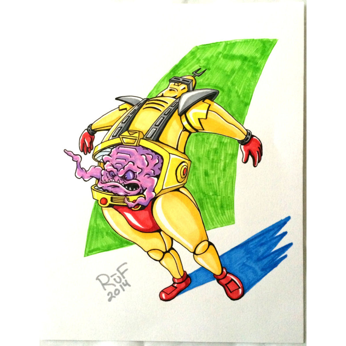 "Krang" original marker drawing