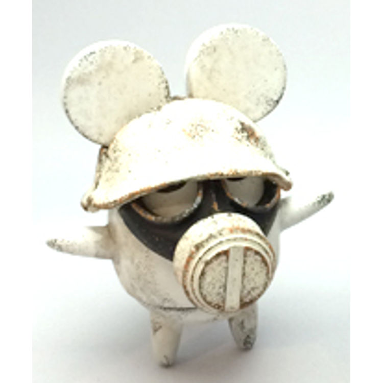 gas mask rat - white by Cherri Polly