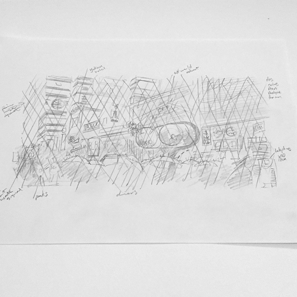 Sketch-Blade Runner #2 - Framed