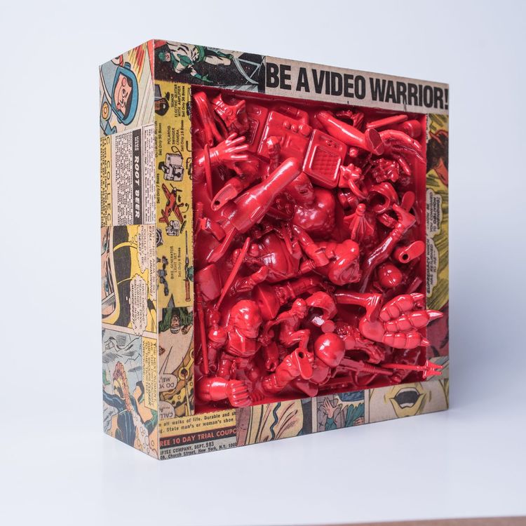 Resin Collage - Red by Wizard Cleave