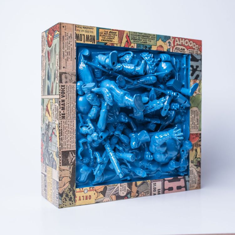 Resin Collage - Blue by Wizard Cleave