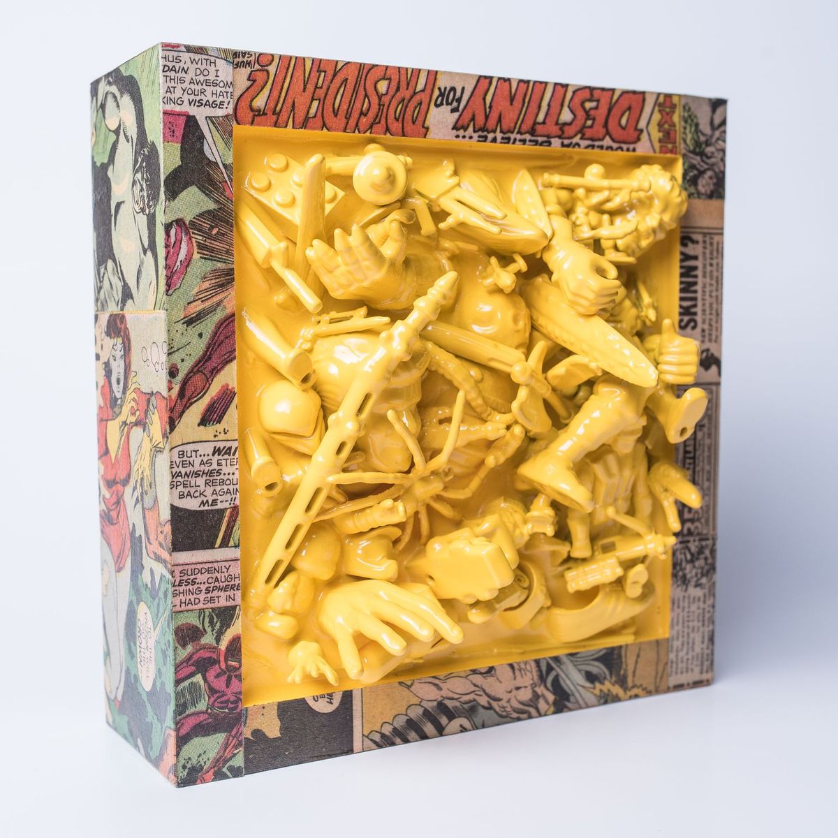 Resin Collage - Yellow