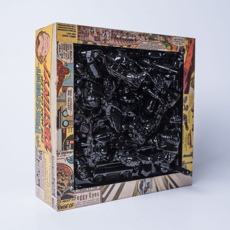 Resin Collage - Black by Wizard Cleave
