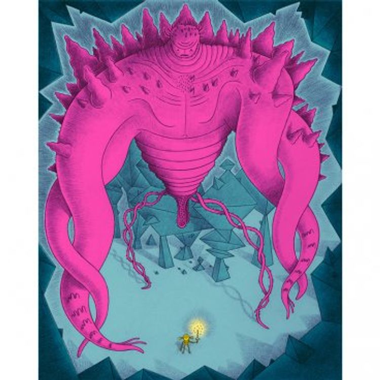 DAVID AND GOLIATH RISOGRAPH by Nathan Jurevicius