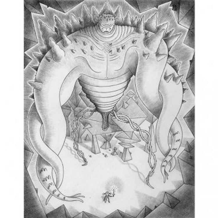DAVID AND GOLIATH SKETCH by Nathan Jurevicius