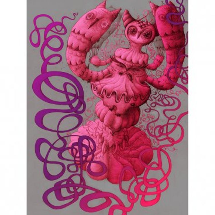FALSE IDOL - OWL CLAM PRINT by Nathan Jurevicius