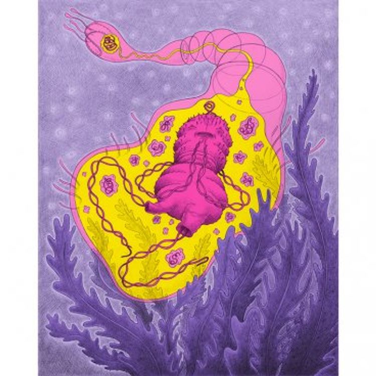 JONAH AND THE WHALE RISOGRAPH by Nathan Jurevicius
