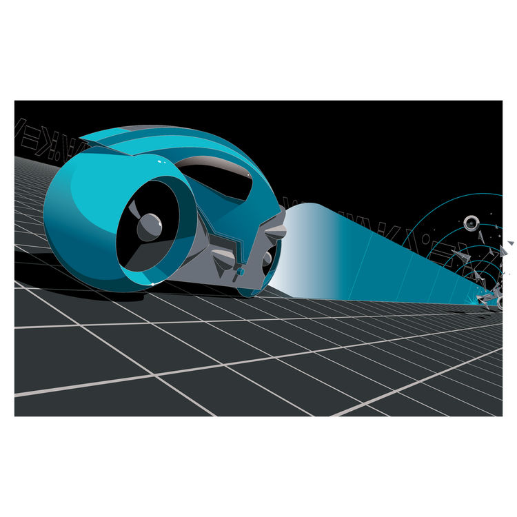 Light Cycle Blue Foil Variant by Craig Drake