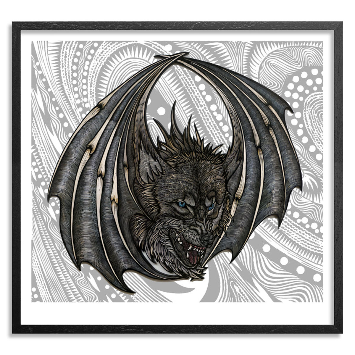 Wolfbat - Hand-Embellished Prints