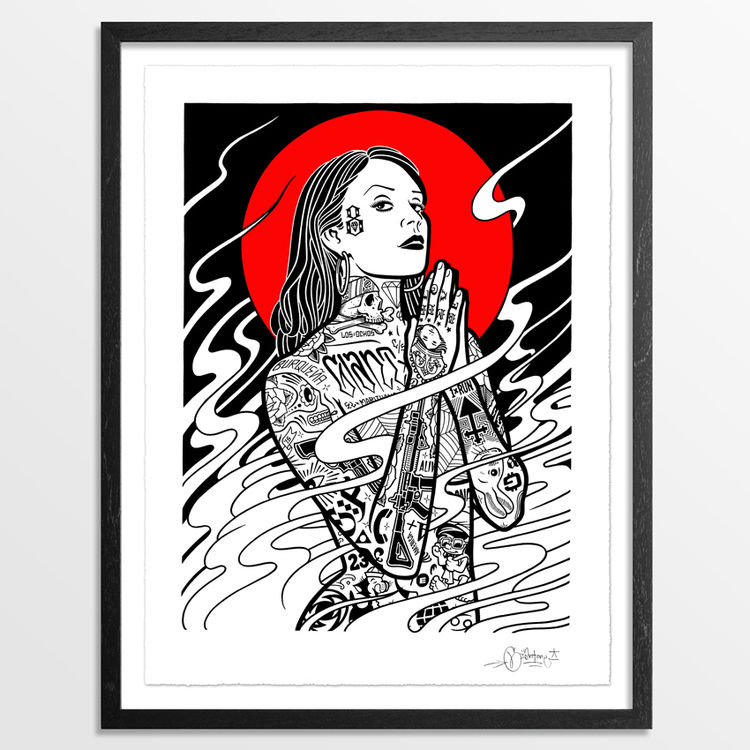 Burning Angel - Limited Edition Prints by Mike Giant