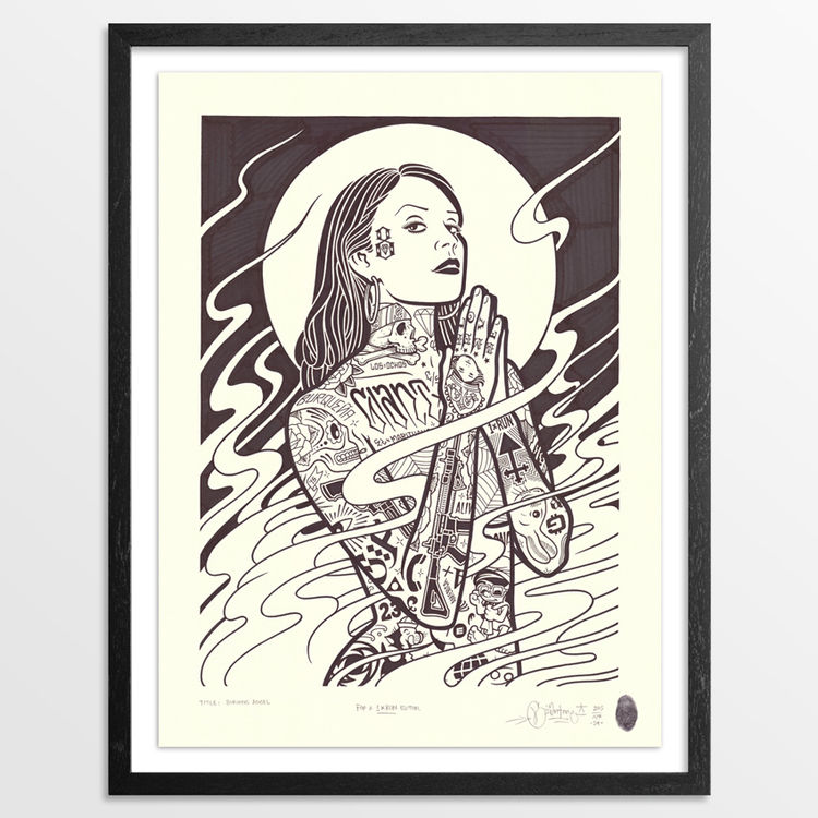 Burning Angel - Original Artwork by Mike Giant