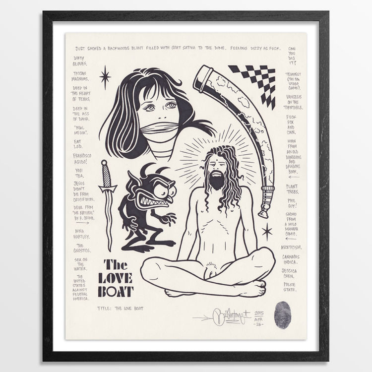 The Love Boat - Original Artwork by Mike Giant