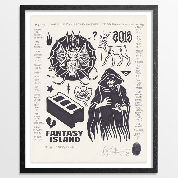 Fantasy Island - Original Artwork by Mike Giant