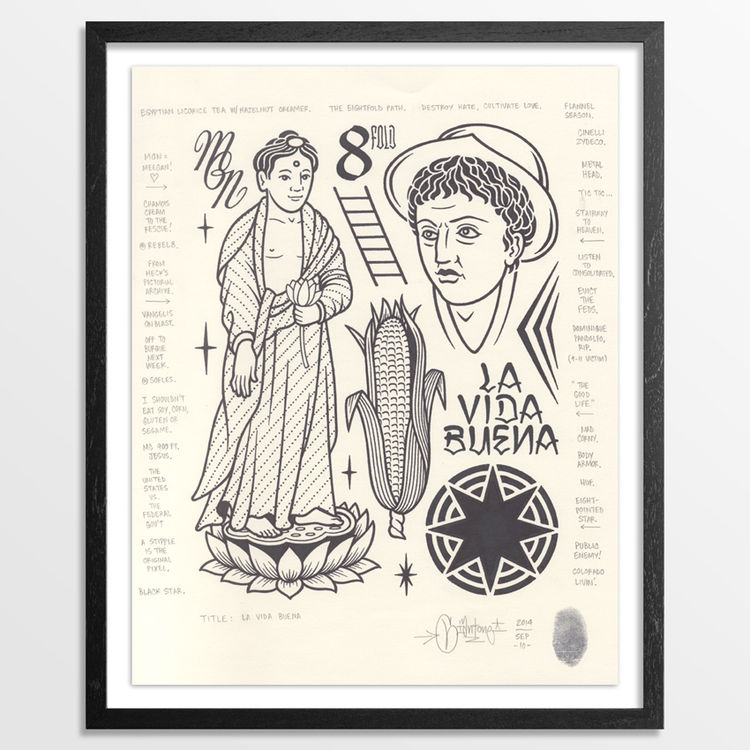 La Vida Buena - Original Artwork by Mike Giant