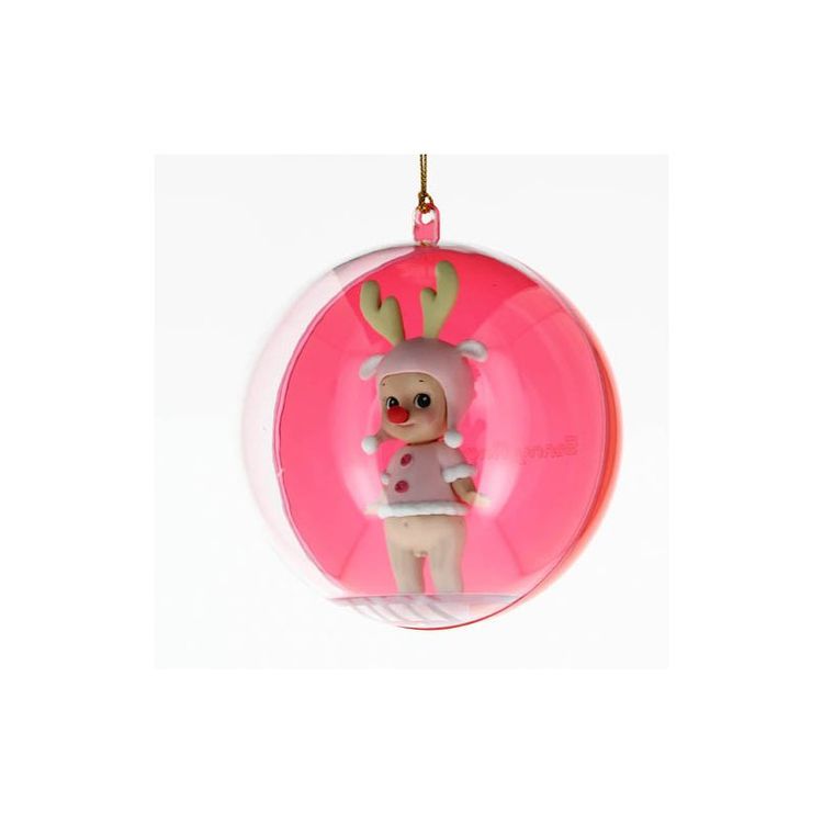 Sonny Angel Christmas Ornament Reindeer Pink by Toru Soeya