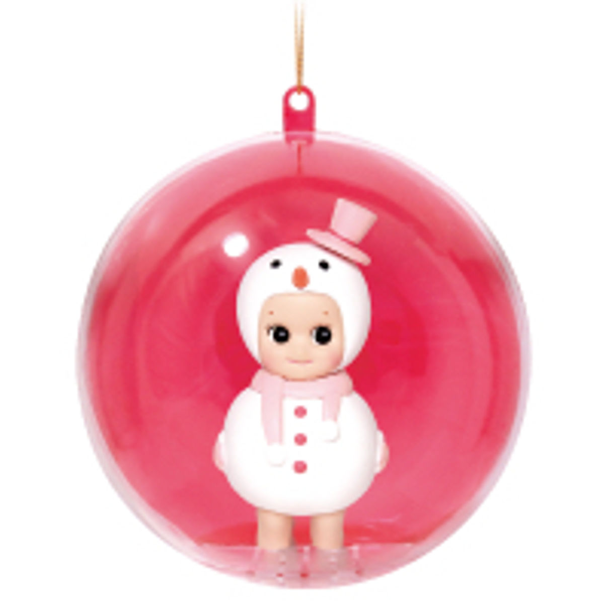 Sonny Angel Christmas Ornament Snow Man Pink