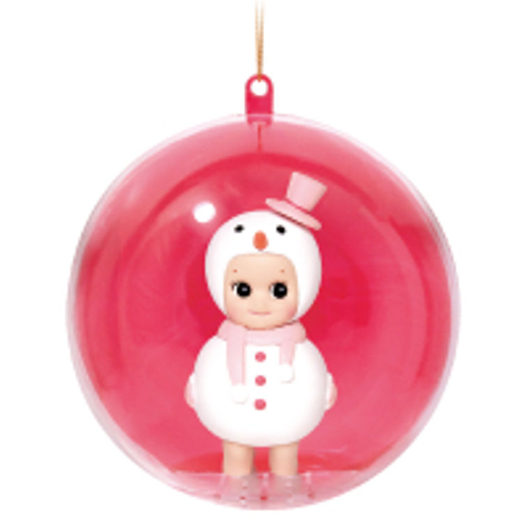 Sonny Angel Christmas Ornament Snow Man Pink by Toru Soeya