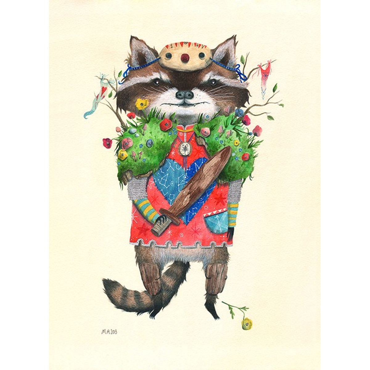Battle Raccoon (Print)