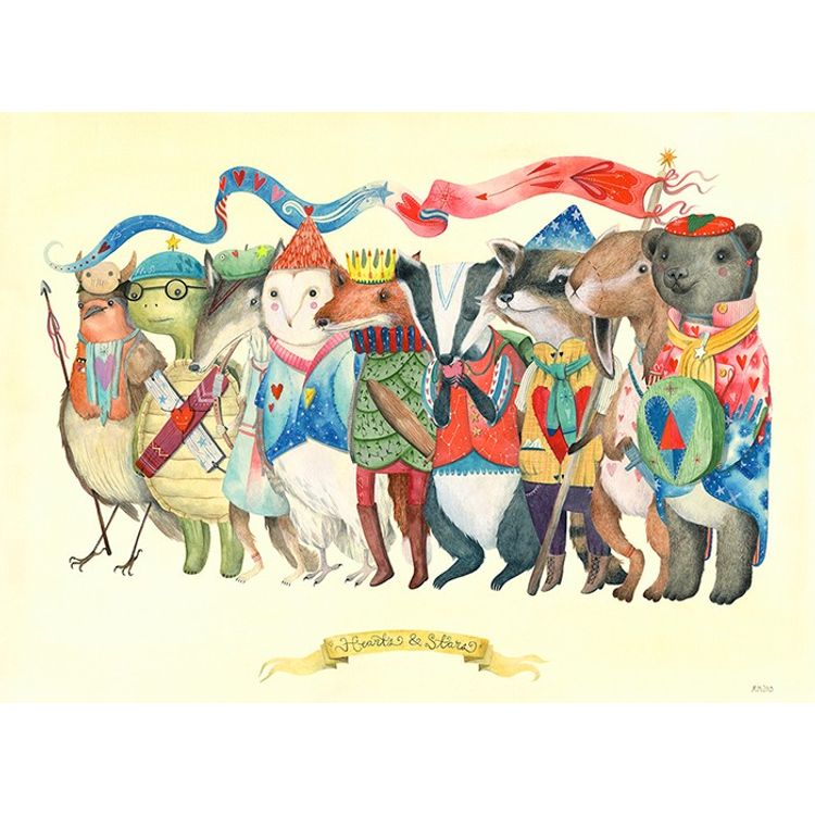 Heart and Stars (Print) by Maryanna Hoggatt